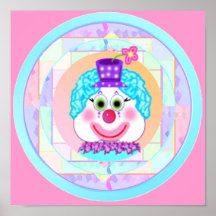 Copie de clown sur la toile posters
