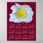 Copie de ~ de calendrier de fleur de fraise affiche