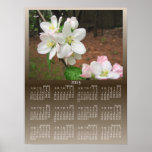 Copie de ~ de calendrier de fleurs d'Apple Posters