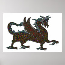 Copie de dragon d'arc-en-ciel affiches