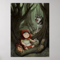 Copie de l'art de peu d'enfants rouges de capuchon poster
