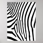 Copie de rayure de zèbre (blanc et noir) posters