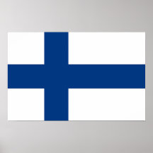 Copie de toile avec le drapeau de la Finlande Posters