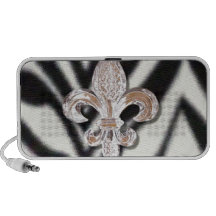 Copie de zèbre de Fleur De Lis Flor Haut-parleur Mp3