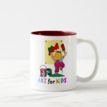copie d'enfant en bas âge de peinture mugs à café