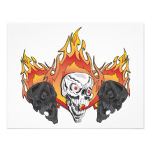 copie des crânes 3flaming faire-parts