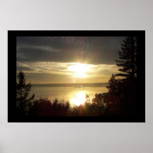 Copie d'or de coucher du soleil affiches
