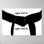 Copie faite sur commande d'affiche de ceinture noi
