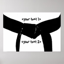 Copie faite sur commande d'affiche de ceinture noi