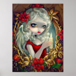 Copie féerique d'art d'ange de bougie de Noël Posters