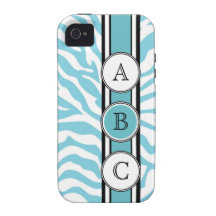 Copie fraîche de zèbre de bleu de ciel avec trois  coque vibe iPhone 4