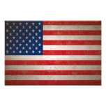 Copie grunge vintage de photo de drapeau américain