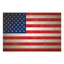 Copie grunge vintage de photo de drapeau américain