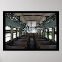 copie intérieure d'autobus vintage posters