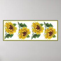 Copie large de tournesol d'or posters