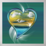 Copie liquide de coeur poster