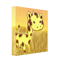 Copie mignonne de toile de girafe impressions sur toile