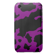 Copie noire et pourpre fraîche de vache coques iPhone 3 Case-Mate