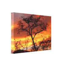 Copie orange de toile de coucher du soleil impressions sur toile