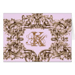 COPIE PERSONNALISABLE BAROQUE ROSE DE PARIS CARTE