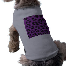 Copie pourpre à la mode mignonne Girly de guépard  Tee-shirts Pour Toutous