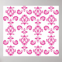 Copie rose baroque affiches