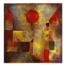 Copie rouge de photo de ballon de Paul Klee