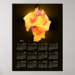 Copie rougeoyante de ~ de calendrier de lis de Can Posters