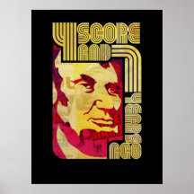 Copie typographique de conception de score d'Abrah Poster