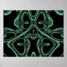 COPIE VERTE D'ILLUSION DE VISAGE POSTERS