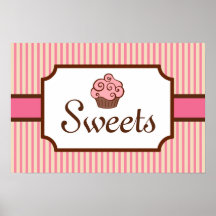 Copie vintage d'art de boulangerie de petit gâteau poster