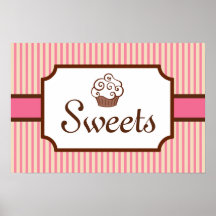 Copie vintage d'art de boulangerie de petit gâteau affiches