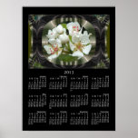 Copie vue de ~ de calendrier de fleurs de poire posters