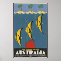 Copies de voyage de l'Australie rétros d'annonce v