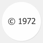 Copyright 1972 adhésif