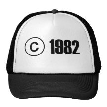 Copyright 1982 casquettes de camionneur