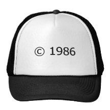 Copyright 1986 casquette de camionneur