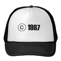 Copyright 1987 casquette de camionneur