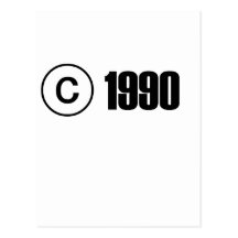 Copyright 1990 carte postale