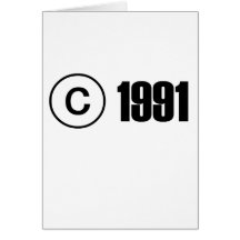 Copyright 1991 cartes de vœux