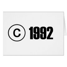 Copyright 1992 carte de vœux