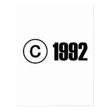 Copyright 1992 cartes postales