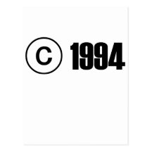 Copyright 1994 carte postale