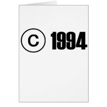 Copyright 1994 cartes de vœux