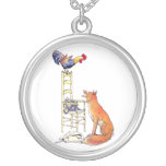 Coq sur la chaise regardant vers le bas le Fox Pendentifs