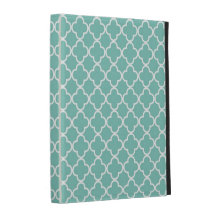 Coque ipad de motif de trèfle de Quatrefoil d'Aqua
