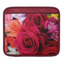 Coque ipad élégant de roses de vin rouge poches iPad