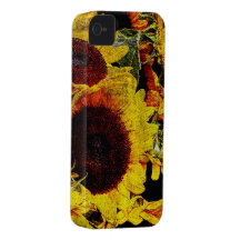 Coque iphone lumineux de tournesol coques iPhone 4 Case-Mate