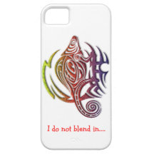 Coque iphone tribal de caméléon d'attitude iPhone 5 case