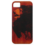 Coque iphone vintage d'art d'ours noir étui iPhone 5